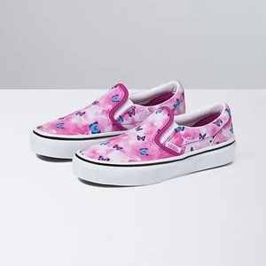 Brand New Vans - Never Worn -Kids Butterfly Dream Classic Slip-On Vans
